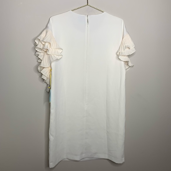 NEW - CeCe White Cream Shift Dress Tiered - Picture 4 of 5